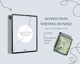 Nonfiction Writing Bundle | Nonfiction Book Guide | Memoir Writing Planner | Memoir Workbook | Author’s Memoir | Printable A4 PDF