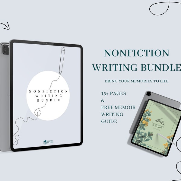 Nonfiction Writing Bundle | Nonfiction Book Guide | Memoir Writing Planner | Memoir Workbook | Author’s Memoir | Printable A4 PDF