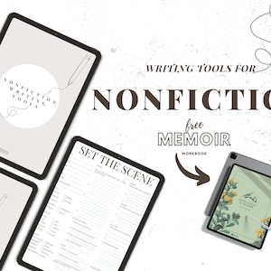 Dark Academia Nonfiction Writing Tools | Nonfiction Book Tools | Nonfiction Writing | Nonfiction Guide | Memoir Tools | Printable A4 PDF