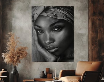 African woman Art|Printable wall art | African woman wall art | African woman art |African Print|Digital Art|Printable art|Abstract Wall art