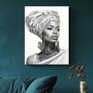 African woman print | Printable wall art | African woman wall art | African woman art | Digital Art| Printable art| Instant Digital download