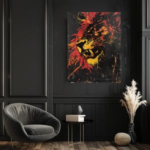 Lion Abstract print |Lion Poster |Colorful Lion wall art| Lion Digital download|Lion Art|Colorful Lion Print|Lion Abstract art|Lion Head