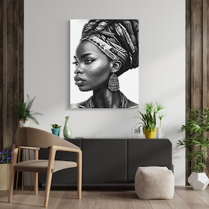 African woman print | Printable wall art | African woman wall art | African woman art | Digital Art| Printable art| Instant Digital download