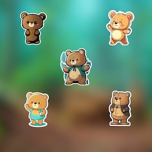 Cute Bear | Cute Bear Sticker | Cute Bear Digital Sticker | Digital Download | Instant Digital Download | Digital Art | Bears art