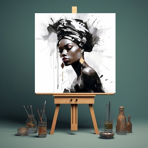 African woman Abstract Art|Printable wall art | African woman wall art | African woman art | Digital Art| Printable art|Abstract Wall art