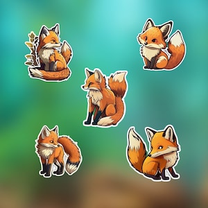 Cute Fox | Cute Fox Sticker | Cute Fox Digital Sticker | Digital Download | Instant Digital Download | Digital Art | Foxes art