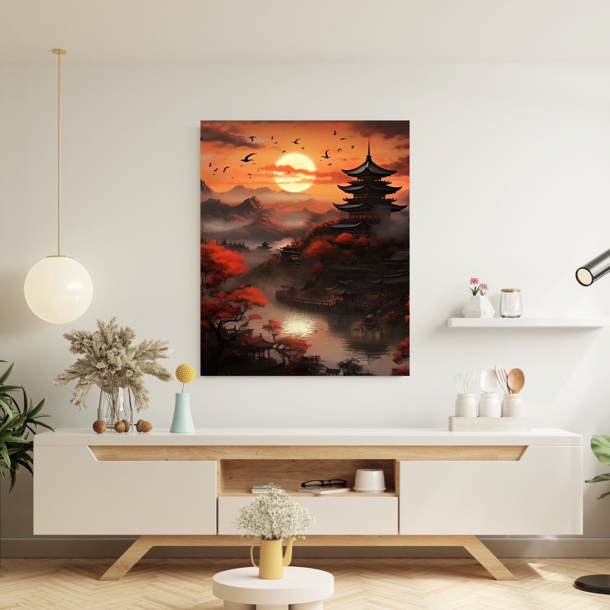 Feudal Japan Print Printable Wall Art Japan Poster Medieval Japan