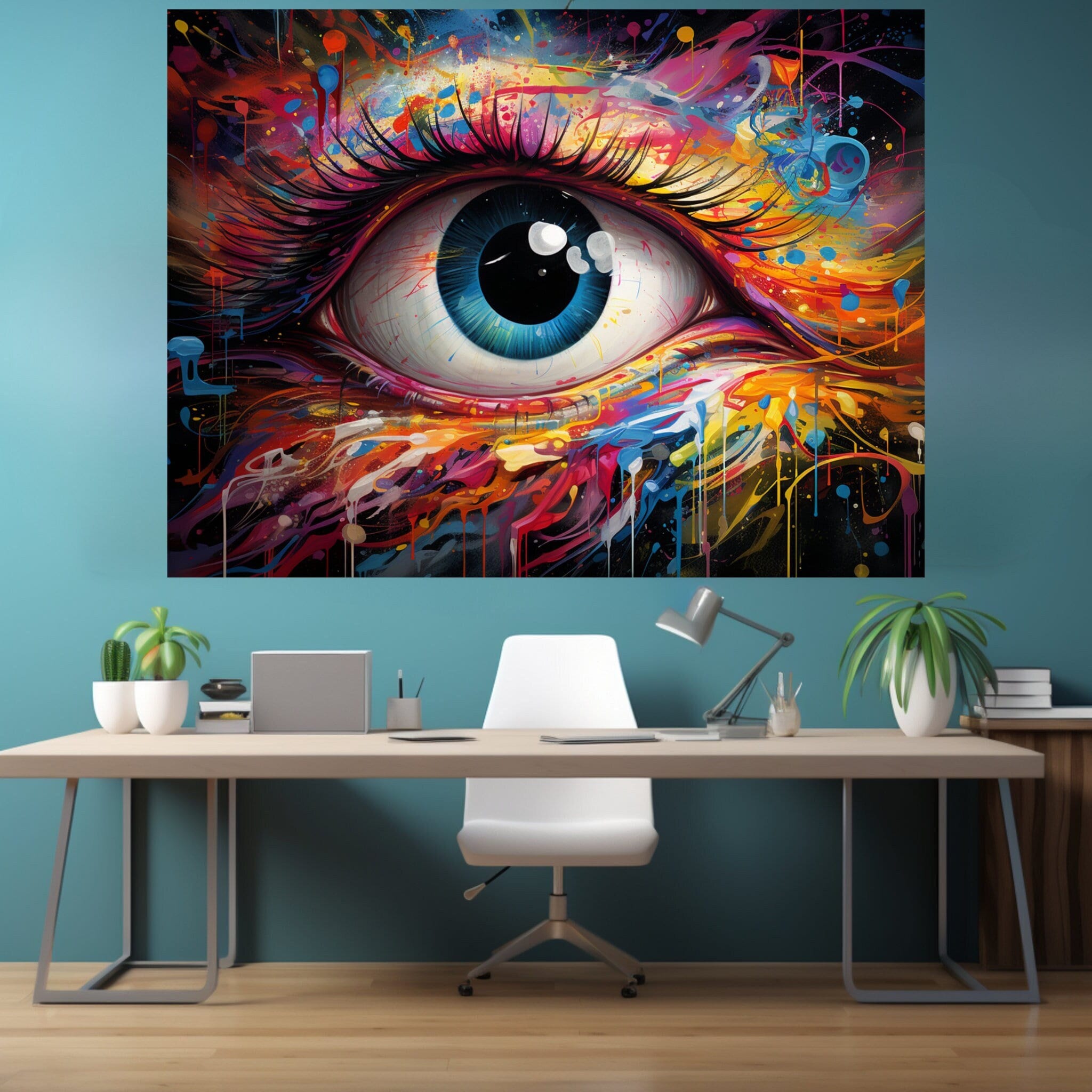 Close-up Eye Abstract Art Print |eye Poster|colorful Eye Wall Art| Eye ...