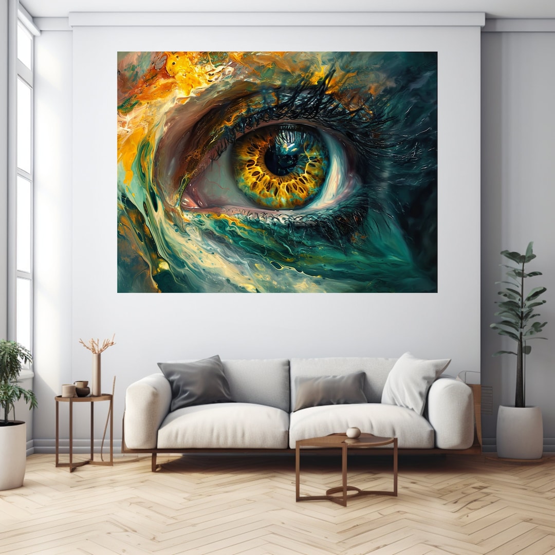 Close-up Eye Abstract Art Print |eye Poster|colorful Eye Wall Art| Eye ...