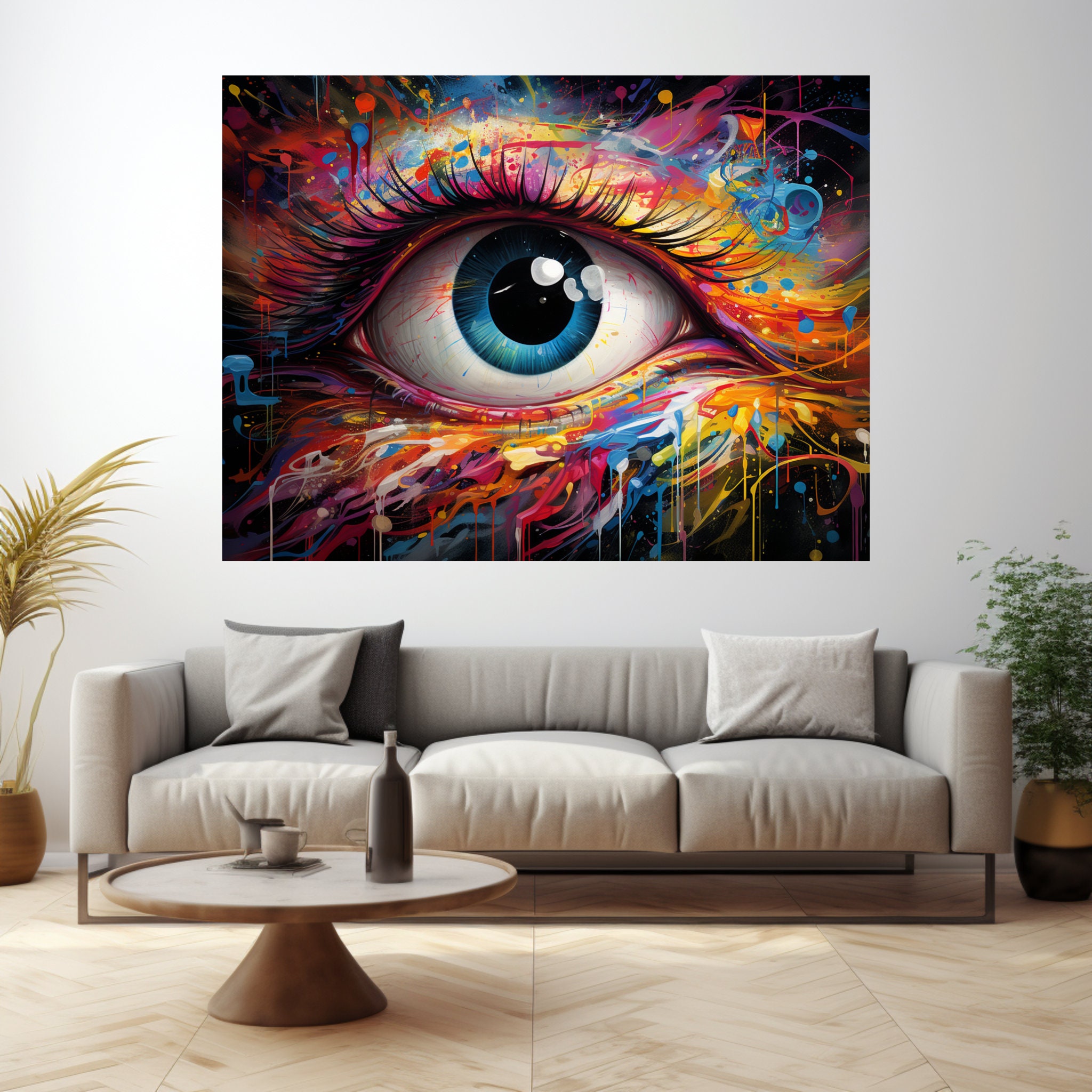 Close-up Eye Abstract Art Print |eye Poster|colorful Eye Wall Art| Eye ...