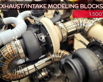 3D Printable Exhaust Header & Intake Tubing Mockup Blocks (1.500") - Manifold Builder Kit for Custom Fabrication, Common Bend Radii (CLR)