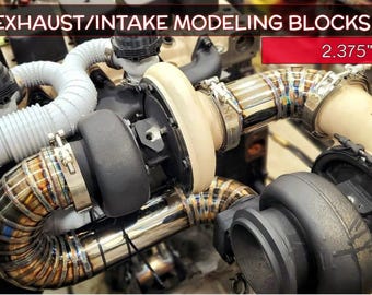 3D Printable Exhaust Header & Intake Tubing Mockup Blocks (2.375") - Manifold Builder Kit for Custom Fabrication, Common Bend Radii (CLR)