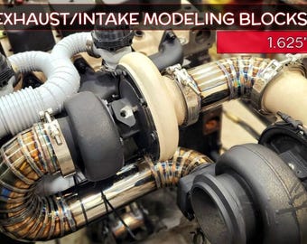 3D Printable Exhaust Header & Intake Tubing Mockup Blocks (1.625") - Manifold Builder Kit for Custom Fabrication, Common Bend Radii (CLR)