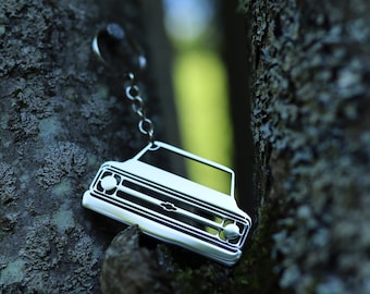 Metal 1967 - 1968 Chevy, Chevrolet, Truck Keychain Ornament (1967, 1968, C10, C20, C30, K10, K20, K30)