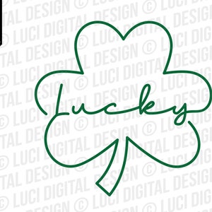 Lucky trèfle SVG, Saint-Patrick SVG PNG
