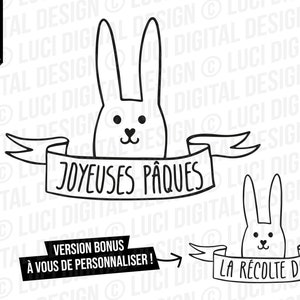 Fichier svg png Paques, Joyeuses Pâques SVG + Lapin, SVG La récolte de + Lapin, fichier de découpe Pâques, png sublimation