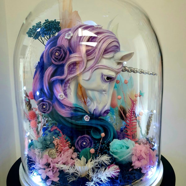 Grande cloche licorne lumineuse