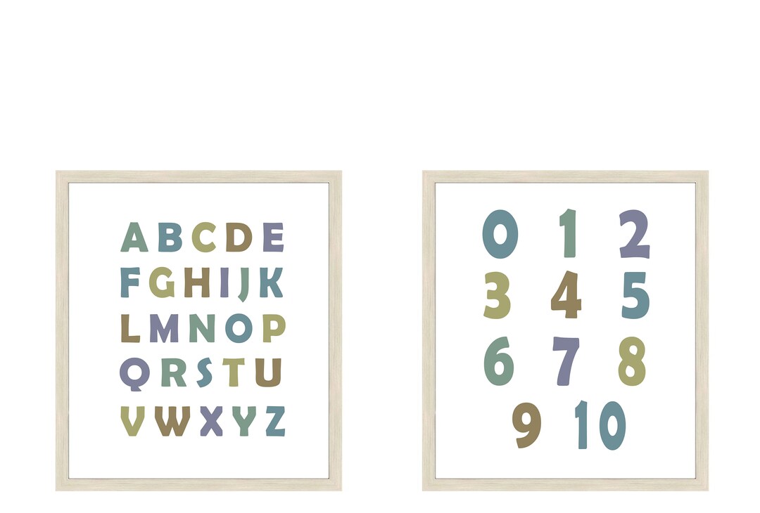 Printable Alphabet & Number Decor Bundle Etsy