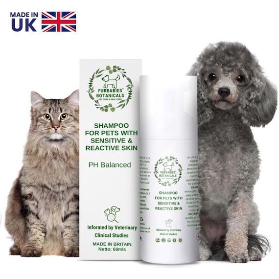 Sensitive Skin Pet Shampoo: Odor Remover, Moisturizing, Skin Repair (60ml)