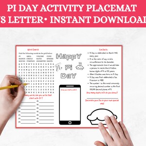 Pi Day, Pi Day Activity, Pi Day Games for kids, Pi day classroom activities, Pi day Printable game worksheet for kids
