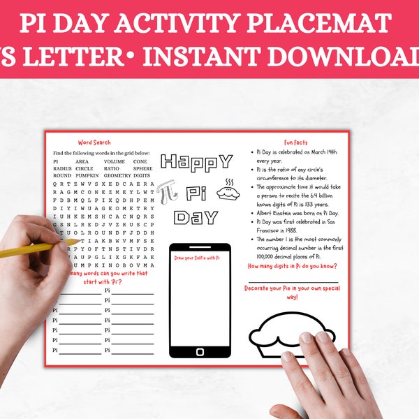 Pi Day, Pi Day Activity, Pi Day Games for kids, Pi day classroom activities, Pi day Printable game worksheet for kids