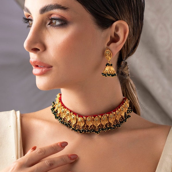 Choker Set / Kundan Choker Set / Necklace / Choker Necklace for Women/ Kundan Choker Set/ Vintage / Bollywood Jewelry/ Indian Jewelry/Gifts