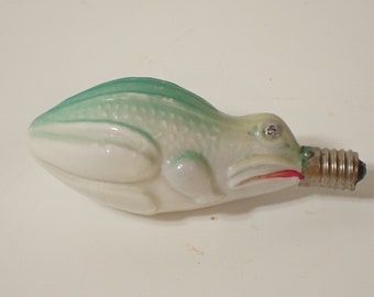 vintage glass frog christmas tree light ornament