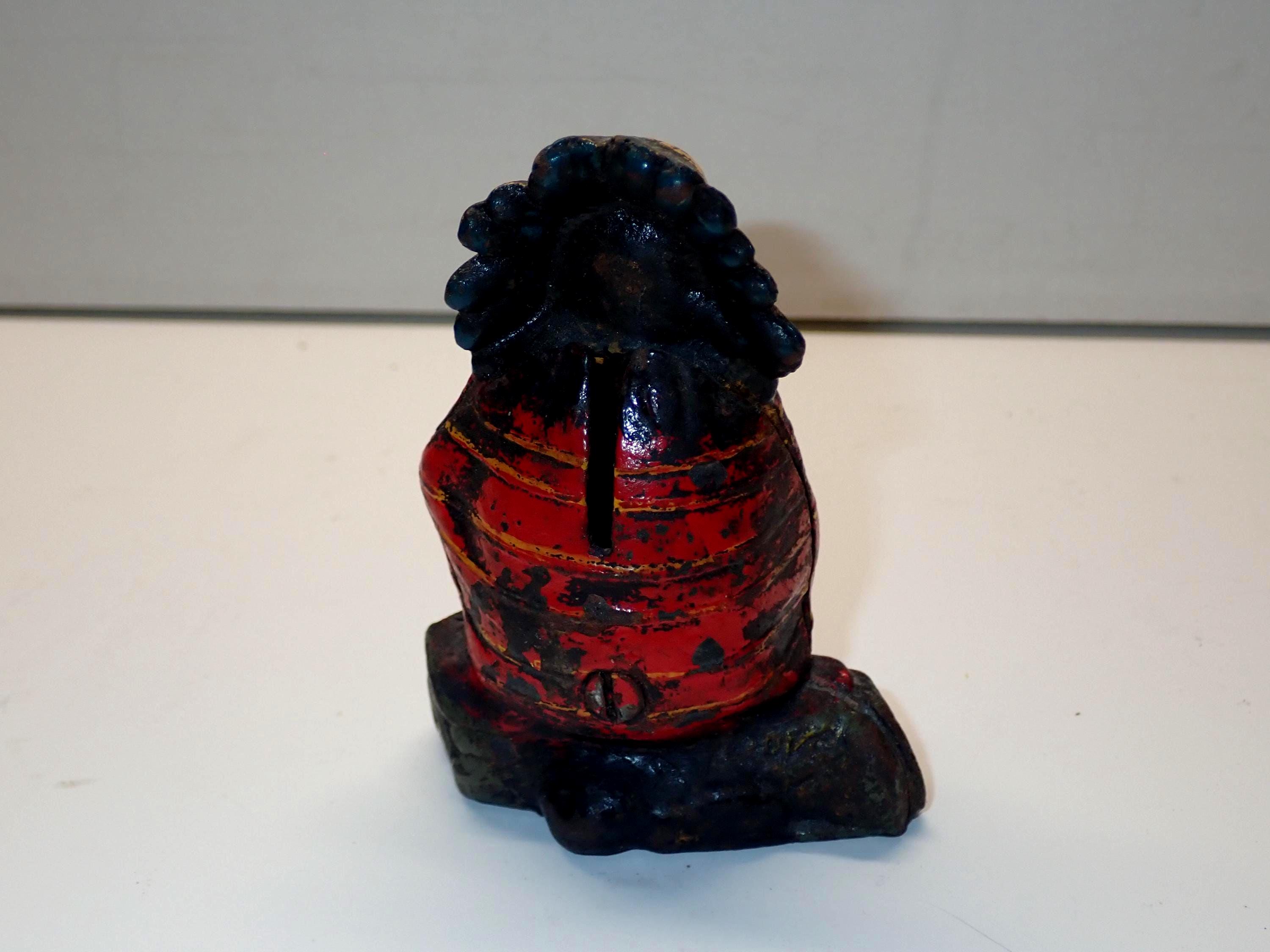 Rare Vintage Indian on Log Cast Iron Still Coin Bank - Etsy Canada
