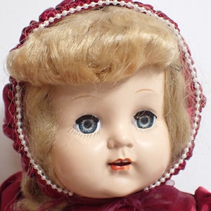 vintage original baby doll composition hair weighted blue sleepy eyes jointed