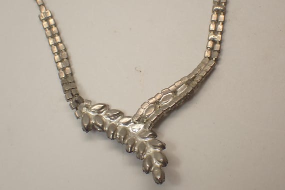 beautiful ruby and clear rhinestone necklace and … - image 5