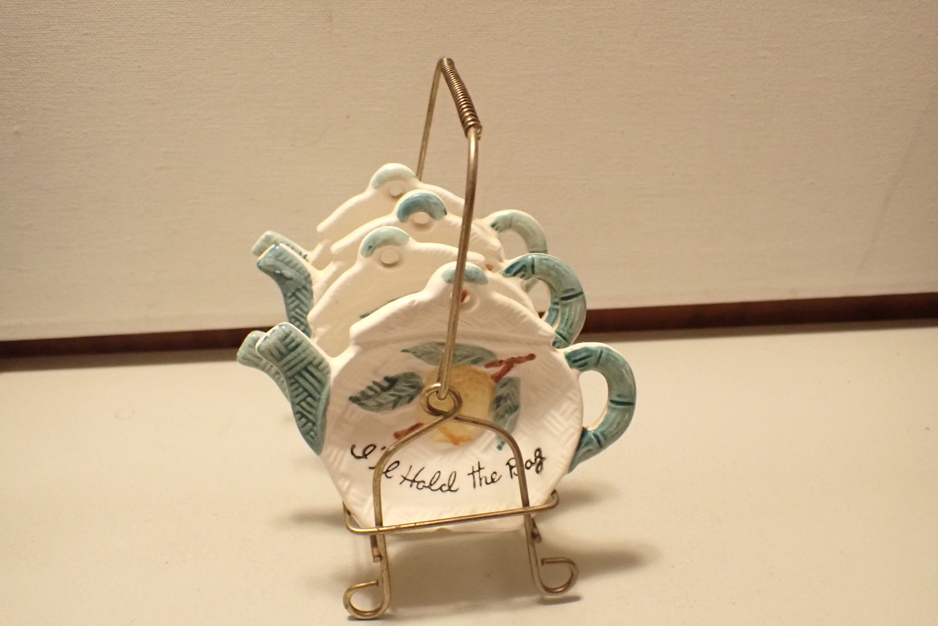 4 I Will Hold Your Bag Tea Bag Holders in Metal Holder Etsy