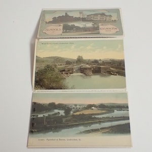 5 old post cards views of Coshocton Ohio unused