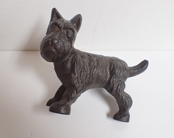 Vintage Scottie Dog Cast Iron Door Stop 1/2