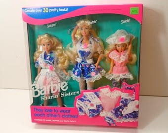 Barbie Sharin’ Sisters Gift Set 1992年レア 1992 Barbie Sharin' Sisters Barbie, Skipper & Stacie Dolls Mattel