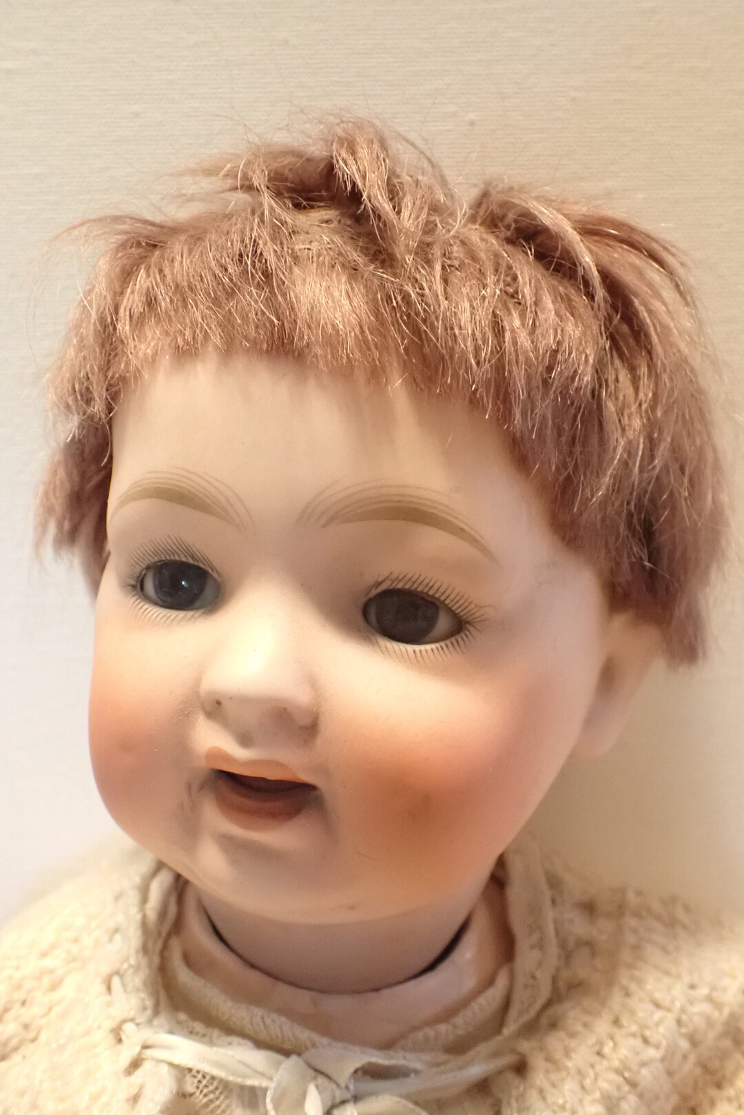 Antique Bisque Head and Composition Body Baby Doll M B Japan Original