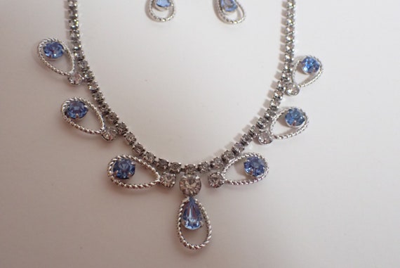 ★VINTAGE HOLLYWOOD★ drop Crystal Necklace_VH2435NE004M Large Crystal Teardrop Pendant Necklace