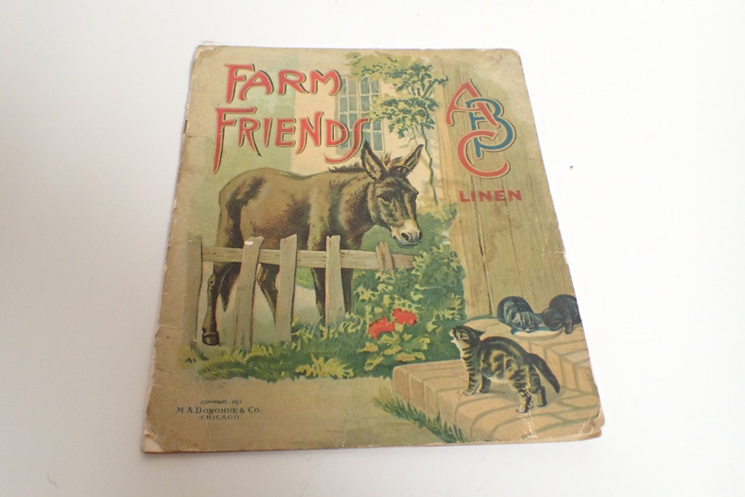 1911 Linen Abc Childrens Book M.a. Donohue & Co Chicago Etsy