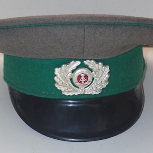 vintage east german army nva enlisted officer military hat cap size 55 1856c