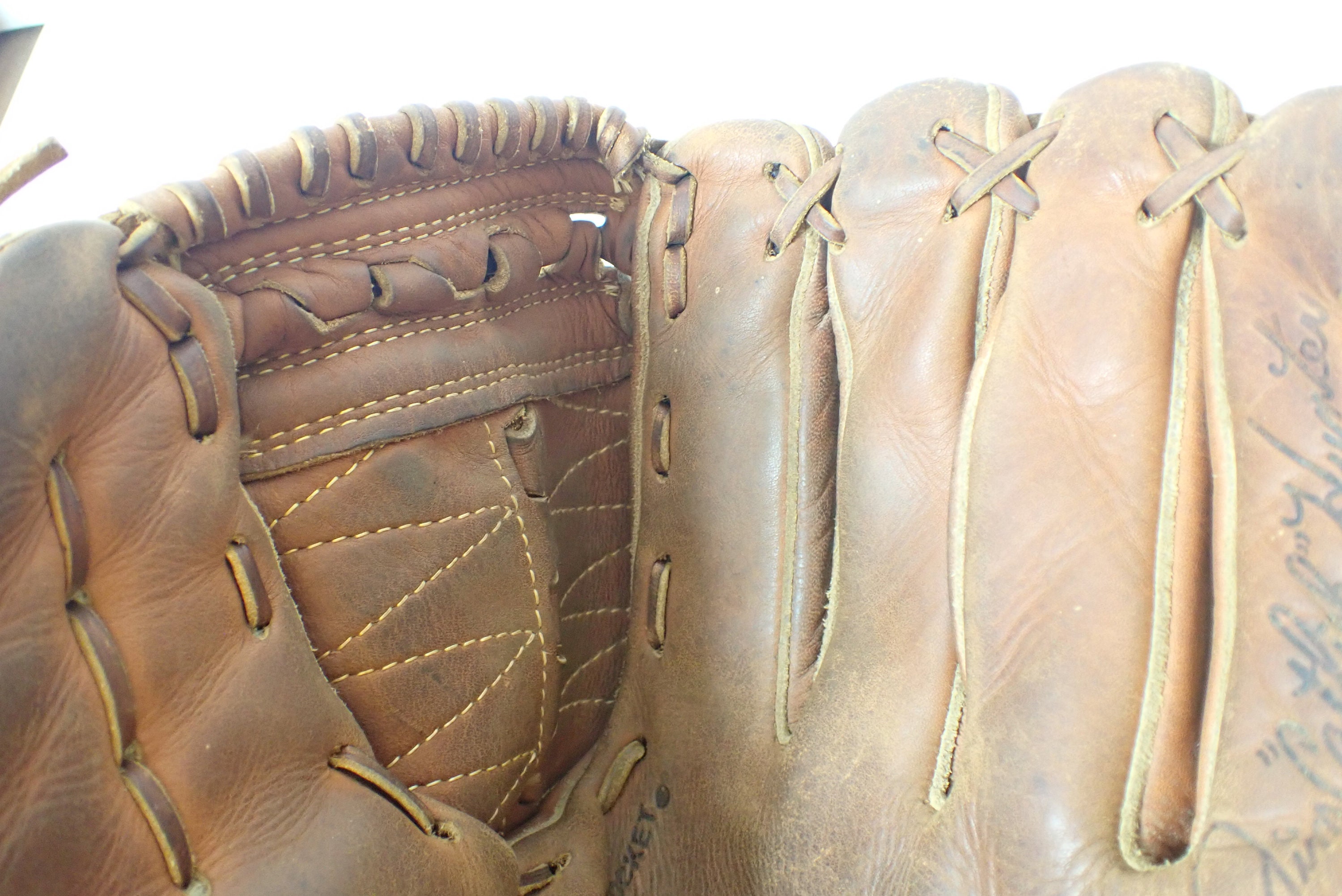 Vintage Wilson Jim Catfish Hunter Baseball Glove Pat Des 20708 Pro