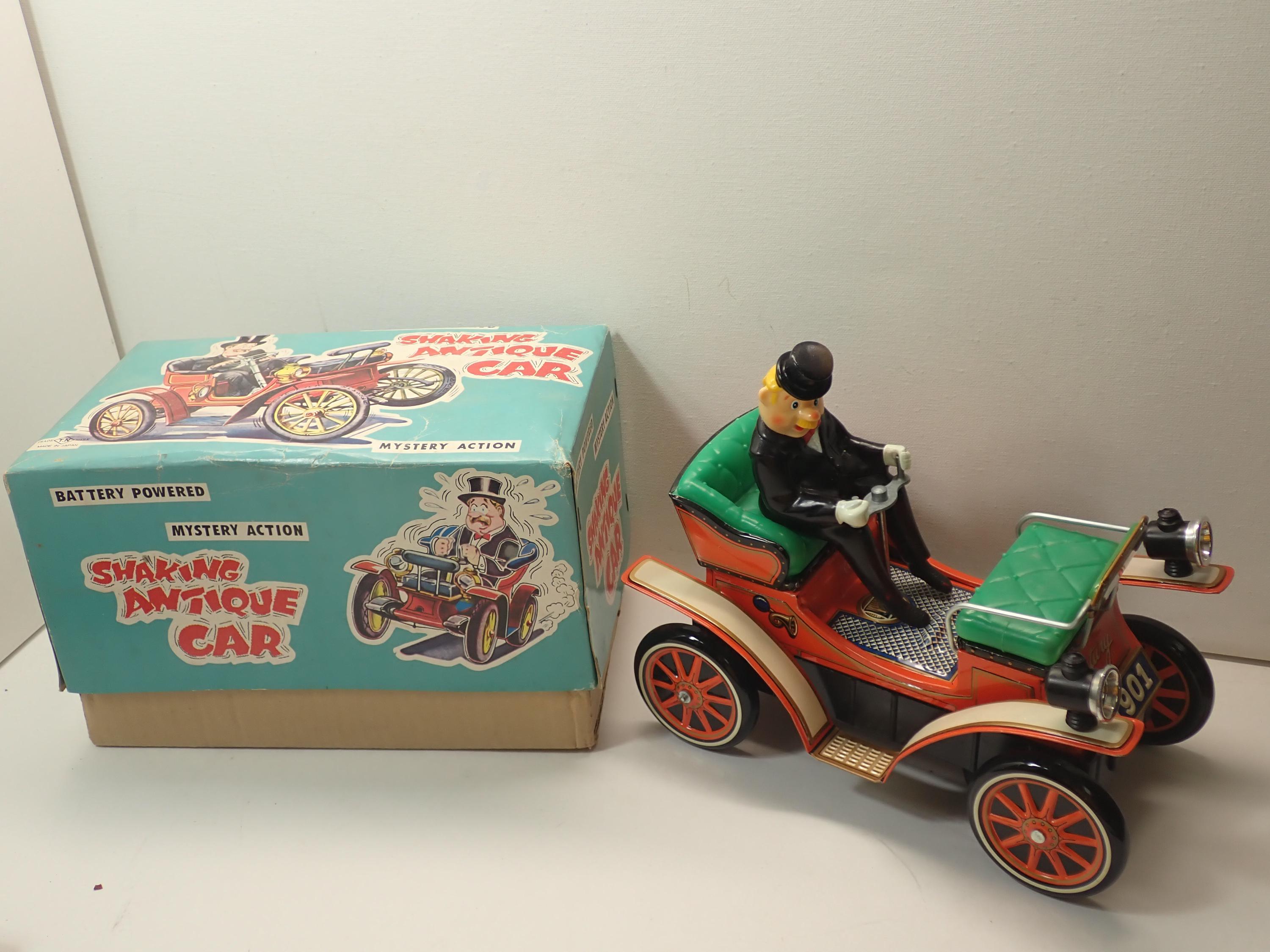 Mib Vintage Battery Powered Shaking Antique Metal Toy Car Works - Etsy