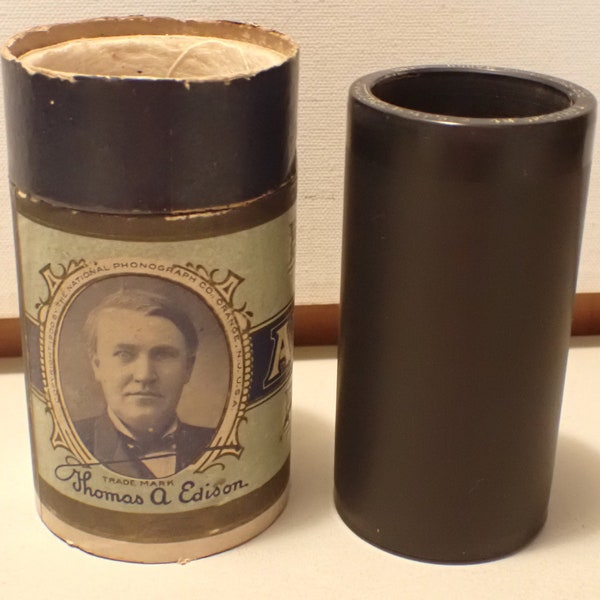 edison cylinder record "4 jack march band" 4 minute special in case