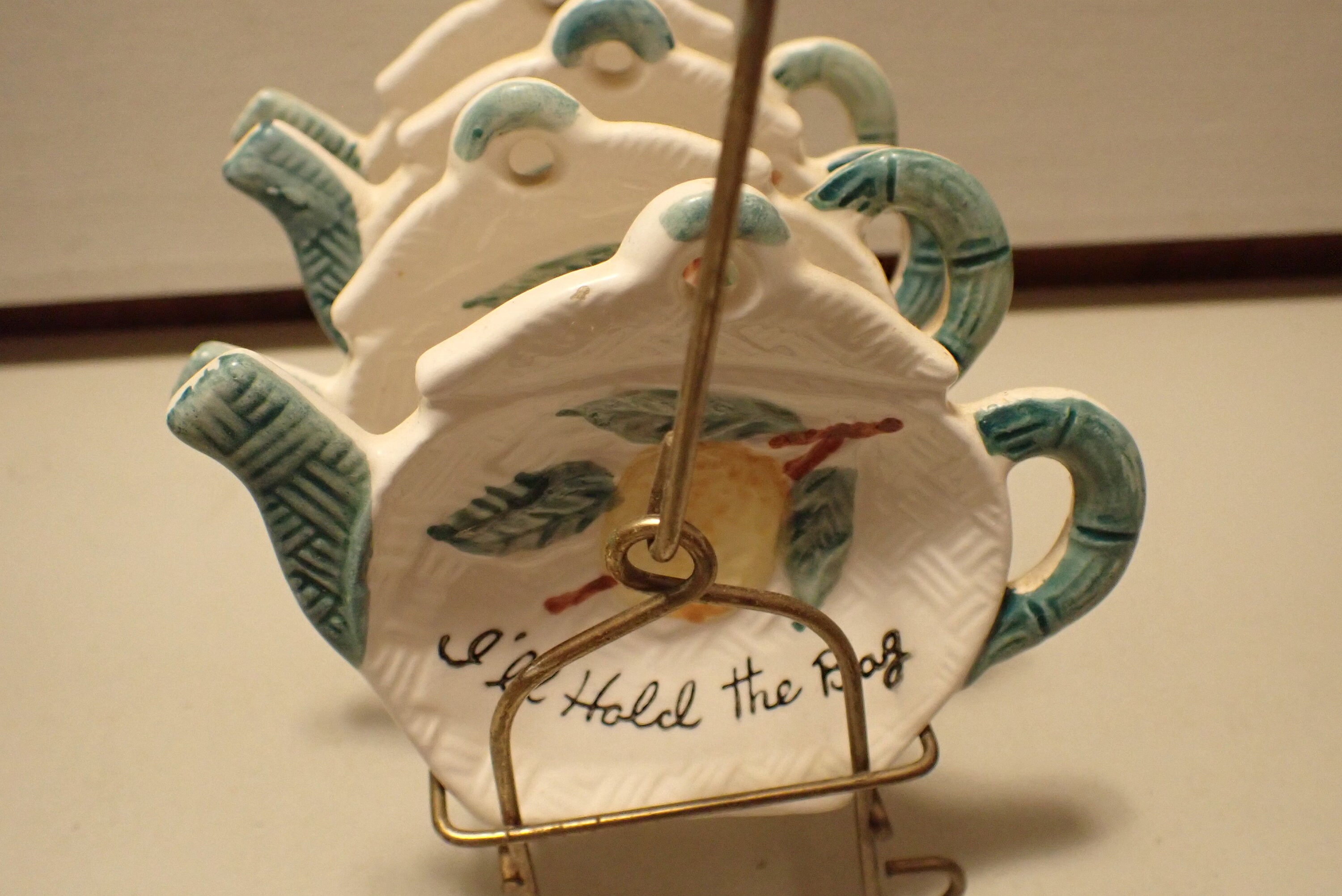 4 I Will Hold Your Bag Tea Bag Holders in Metal Holder Etsy