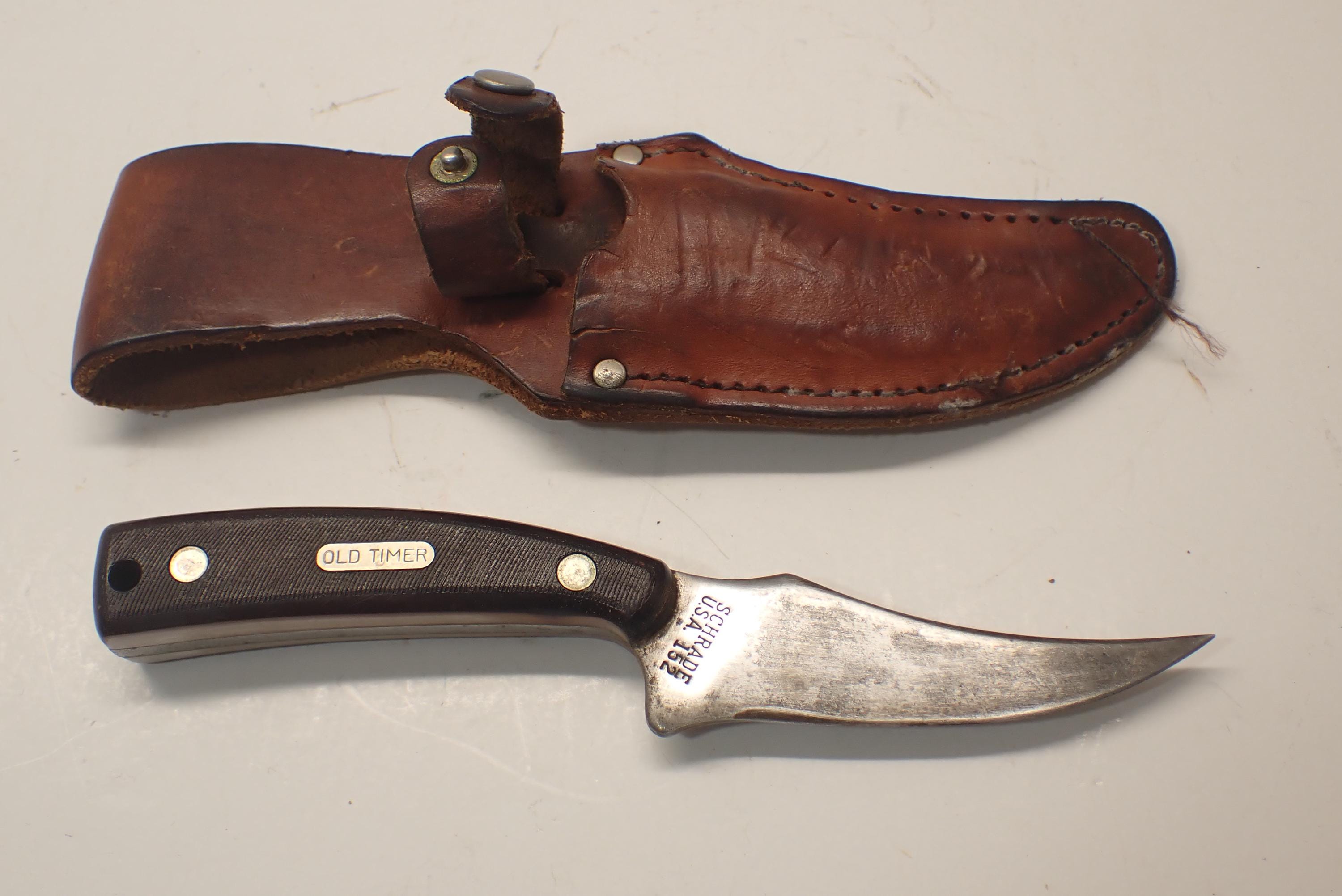 Vintage Schrade Old Timer 152 U S a Fixed Blade Knife W Sheath - Etsy