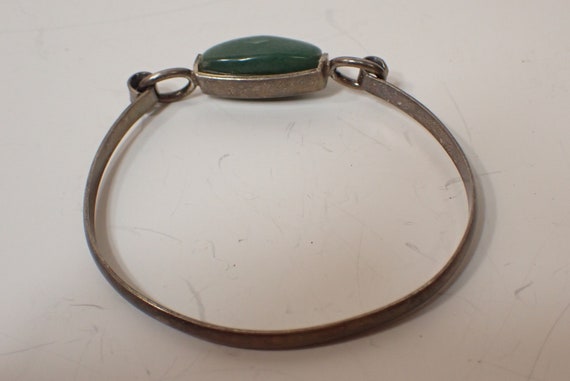 sterling silver & jade bracelet - image 3