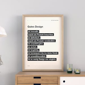 Dieter Rams: 10 theses for good design | Exclusive art print | Design, minimalism, theses, puristic, museum quality