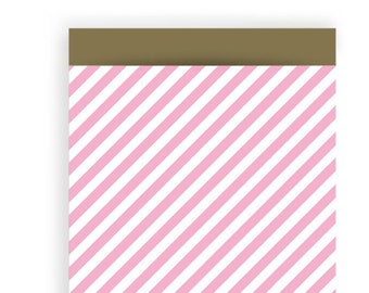 Papiertüten XL 10er Set Streifen Pink Kindergeburtstag Mitgebseltüten Geschenkpapier