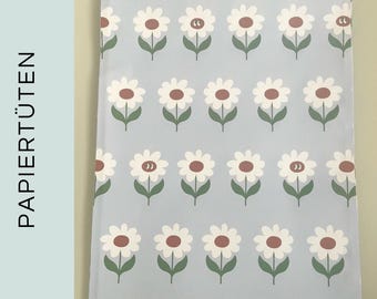 Paper bags A4 flower | XXL gift bags, children's birthday party bags, gift wrap, bags with flowers, packaging