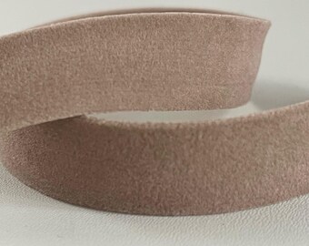 Taupe velvet ribbon 15 mm | Elegant decorative velvet ribbon for gifts, floristry, weddings & DIY crafts, Advent | (Base price: €1.40/meter)