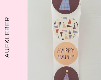 Birthday Sticker Mix | Colorful stickers, party stickers, party favors for children's birthdays, writing letters, invitations