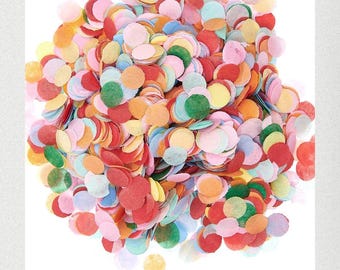 Confetti colored tissue paper | Confetti paper, party decoration, birthday, round confetti, children's birthday, wedding decoration